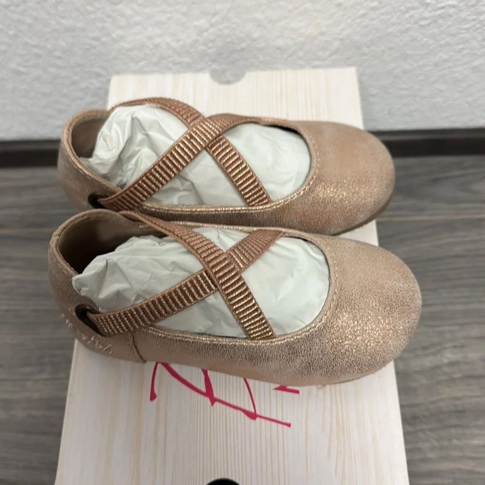 Blowfish Malibu Kids' Pixi Ballet Flat Kid In Rose Gold Reptile
